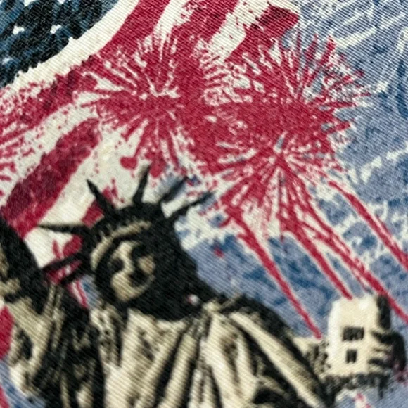 Cotton Traders Sport Patriotic Button Up Shirt Mt. Rushmore & Capitol Size XL - Picture 4 of 15